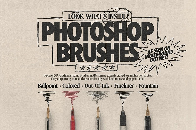 Photoshop经典笔迹手绘涂鸦笔刷